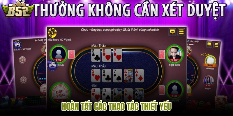 Game Bài B52 với tài khoản giao dịch và hỗ trợ